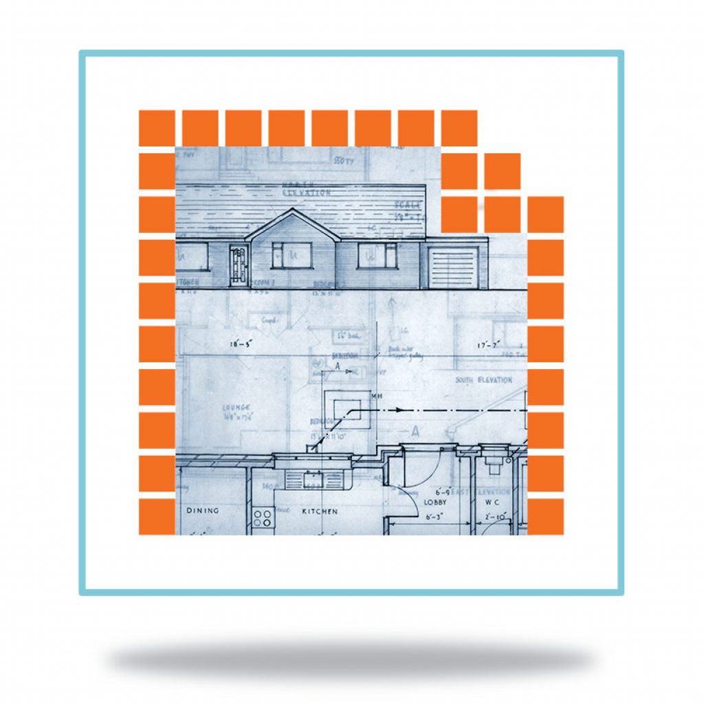 Insights Sales Strategy Icon of a house blueprint