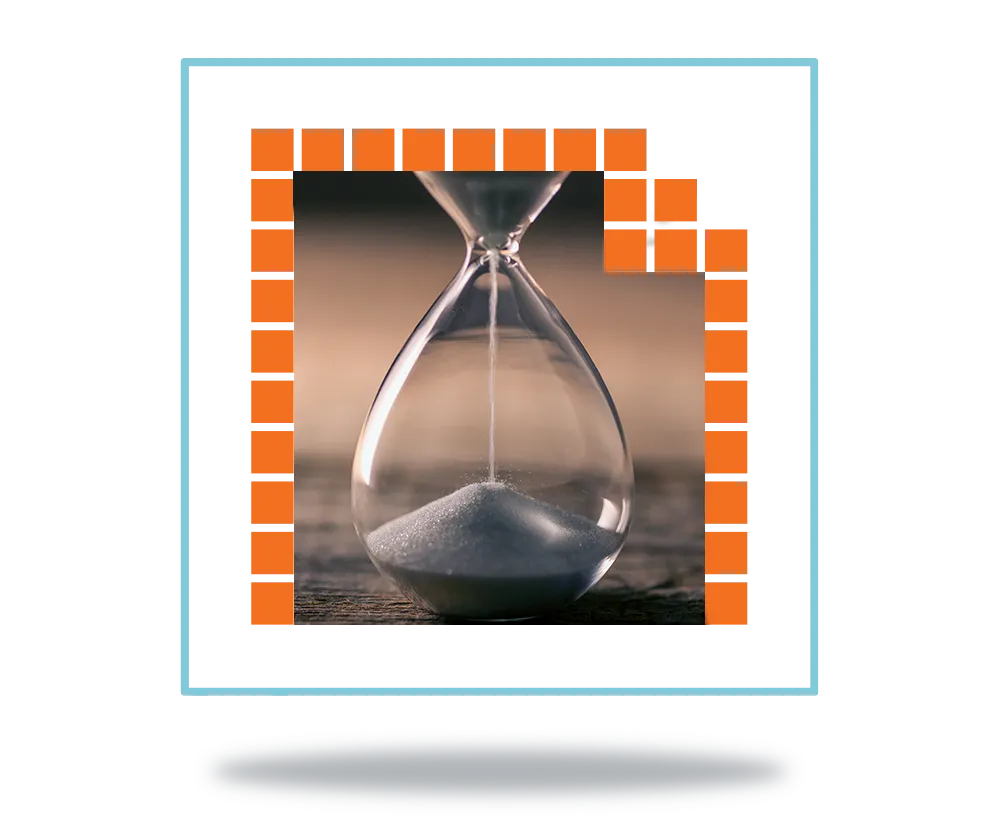 insights-hero Hour glass with the sand running down the inside